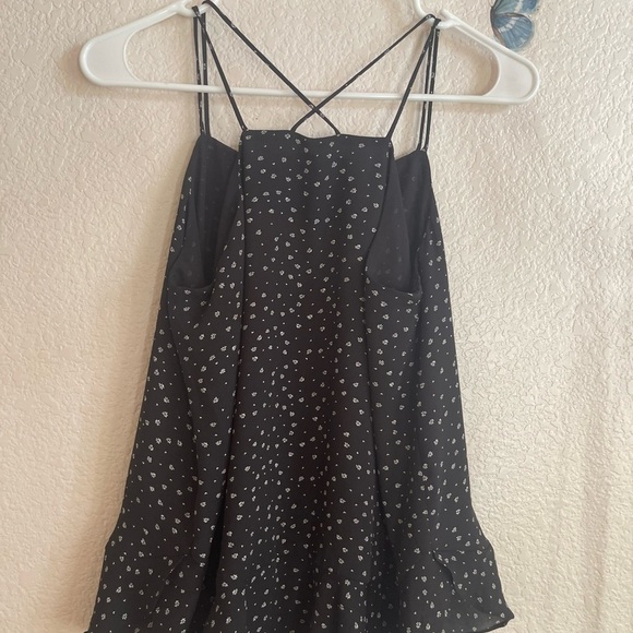 Black Polka Dot Spaghetti Strap Top - Picture 5 of 6